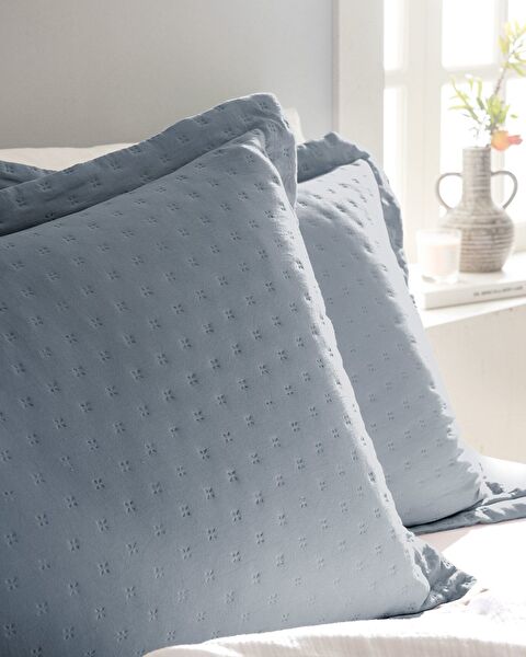 Rennes Çift Kişilik Yatak Örtüsü - İndigo - 2