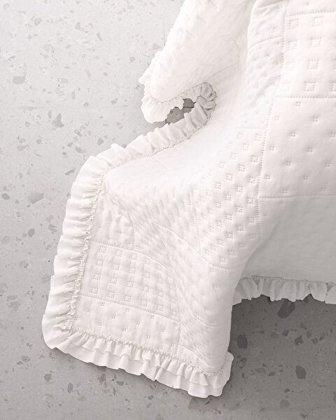 Medus Çift Kişilik Yatak Örtüsü - Beyaz - 6