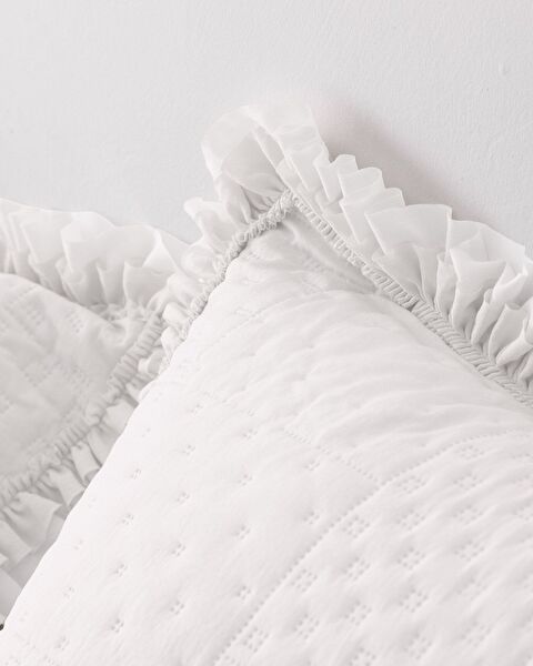 Medus Çift Kişilik Yatak Örtüsü - Beyaz - 5