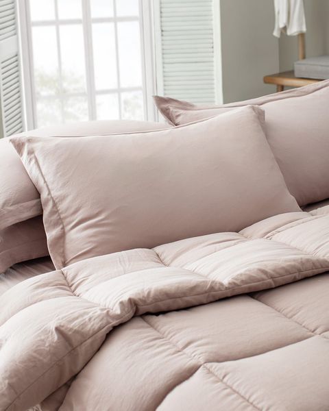 Mona Çift Kişilik Comforter Set - Pudra - 5