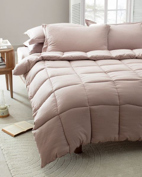 Mona Çift Kişilik Comforter Set - Pudra - 2