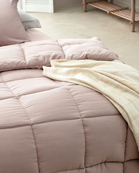 Mona Çift Kişilik Comforter Set - Pudra - 7