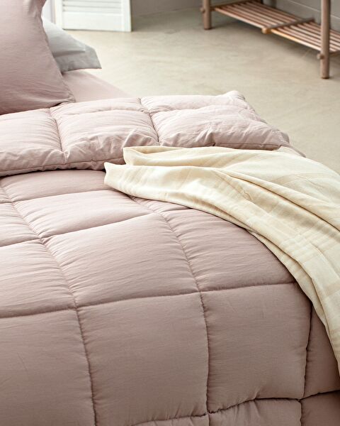 Mona Double Comforter Set - Powder - 6