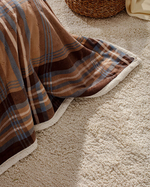 Palloys Sherpa Çift Kişilik Yatak Örtüsü - Bej - 5