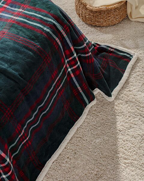 Palloys Sherpa Double Bedspread - Navy Blue - 5