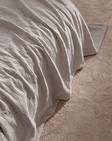 Feolette Çift Kişilik Yatak Örtüsü - Ekru - 5