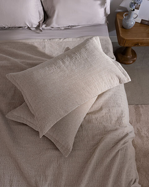 Feolette Çift Kişilik Yatak Örtüsü - Ekru - 2