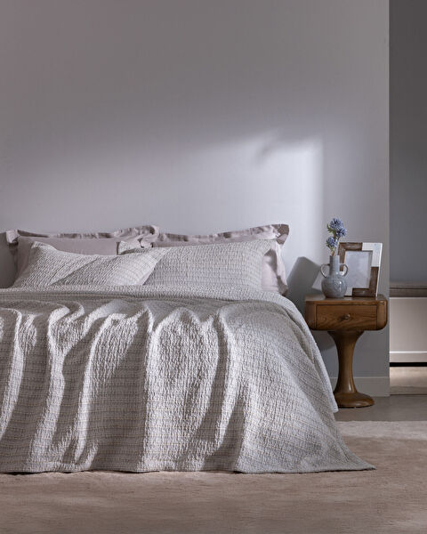 Petite Çift Kişilik Yatak Örtüsü - Gri - 0