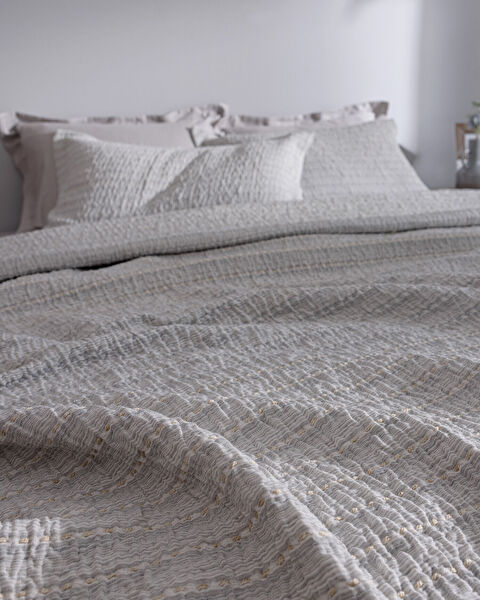 Petite Çift Kişilik Yatak Örtüsü - Gri - 3