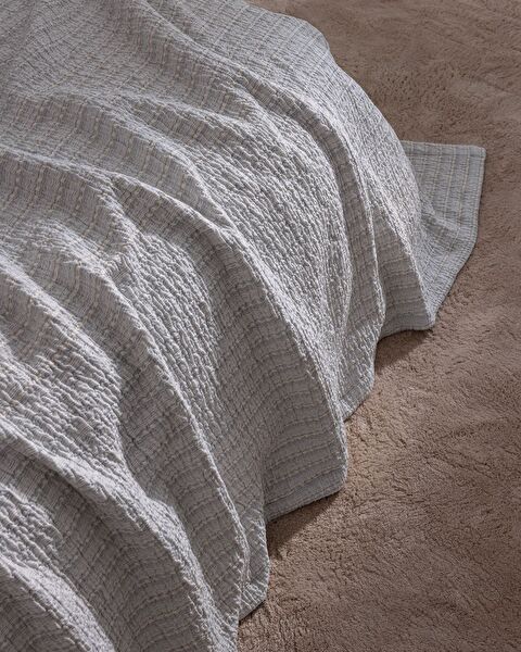 Petite Çift Kişilik Yatak Örtüsü - Gri - 5