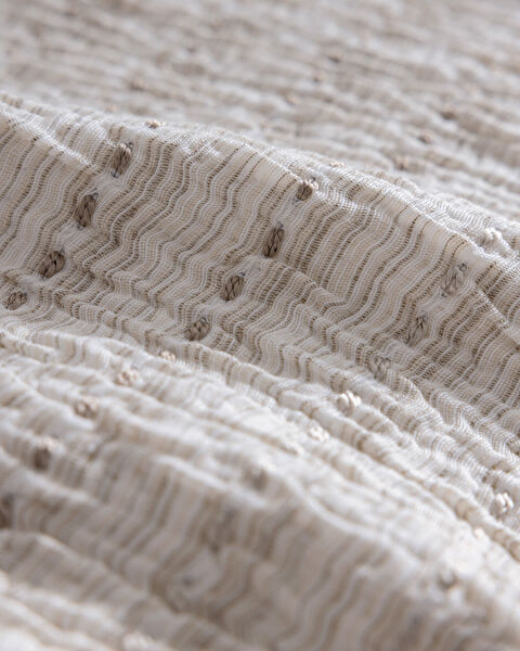Kleine tweepersoons katoenen sprei - Beige - 6