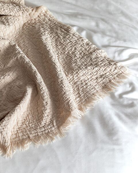 Vue King Size 100% Cotton Bedspread - Luxury Collection - Beige - 3