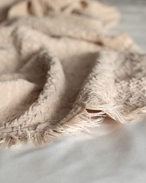 Vue King Size 100% Cotton Bedspread - Luxury Collection - Beige - 2