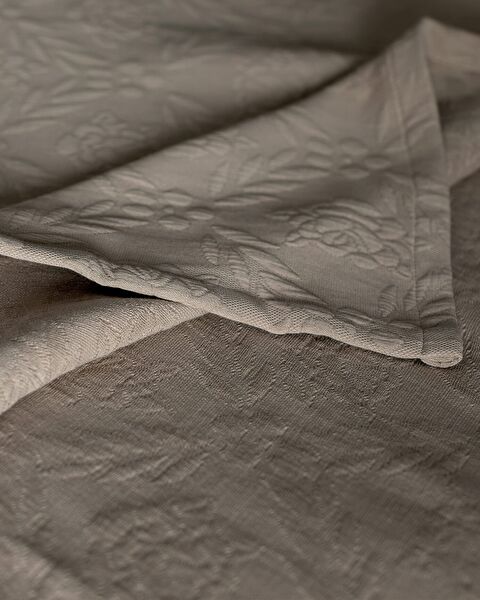 Couvre-lit King Size Floralies - Collection Luxe - Beige - 2