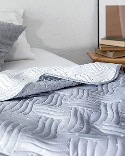 Couvre-lit imprimé Brie King Size - Gris - 2