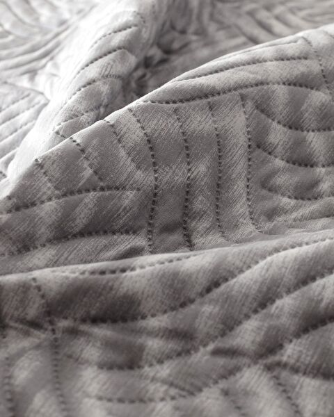 Darcia King Size Printed Bedspread - Gray - 4