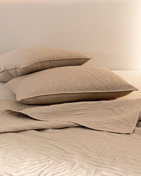 Ensemble Couvre-lit Cher King Size - Beige - 3