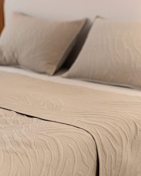 Ensemble Couvre-lit Cher King Size - Beige - 2