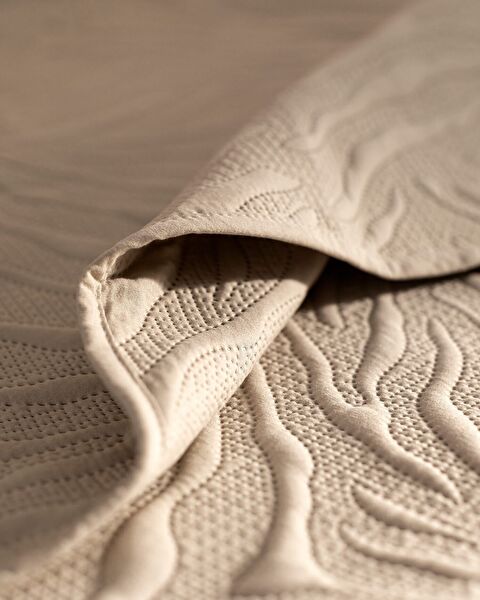 Ensemble Couvre-lit Cher King Size - Beige - 5