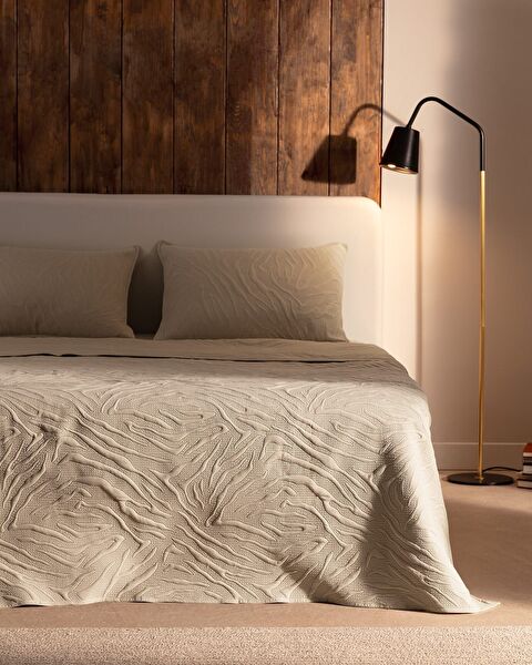 Ensemble Couvre-lit Cher King Size - Beige - 0