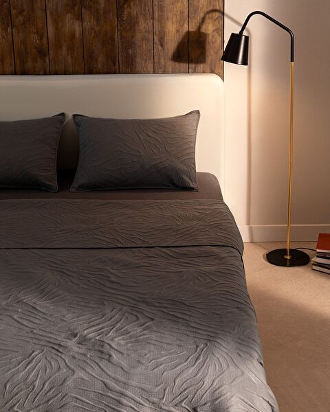 Ensemble Couvre-lit Cher King Size - Anthracite - 1