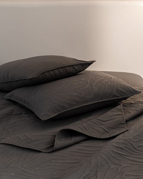 Ensemble Couvre-lit Cher King Size - Anthracite - 4