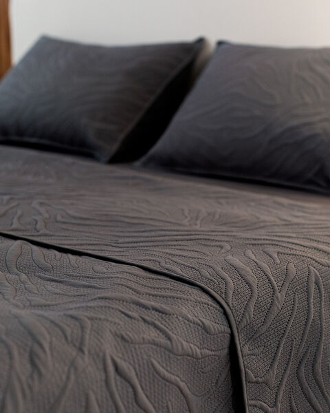 Ensemble Couvre-lit Cher King Size - Anthracite - 2