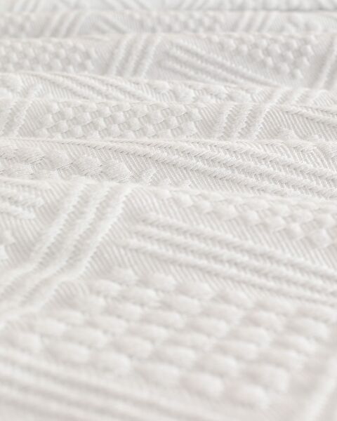 Triangle King Size %100 Pamuk Yatak Örtüsü - Beyaz - Lüks Koleksiyon - 6