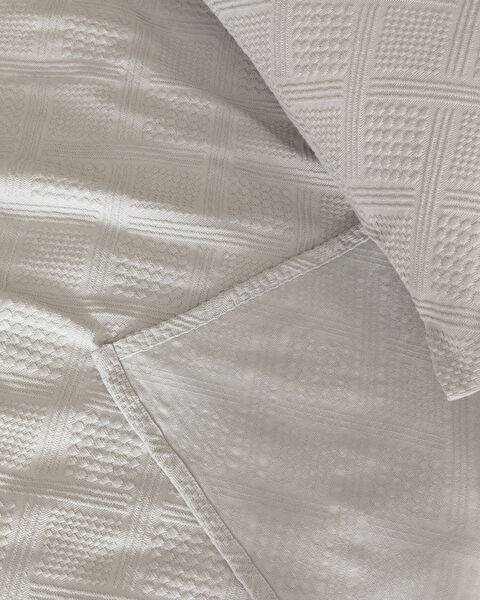 Triangle King Size %100 Pamuk Yatak Örtüsü - Gri - Lüks Koleksiyon - 2