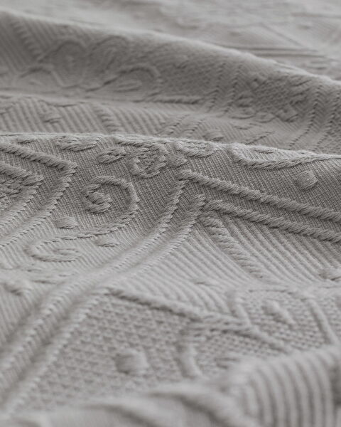 Marjolaina 100% Cotton King Size Bedspread - Grey - 6