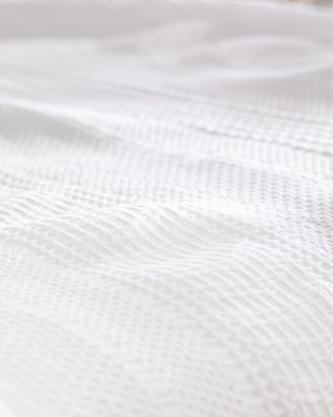 Couvre-lit Lucille King Size 100% coton - Blanc - 4