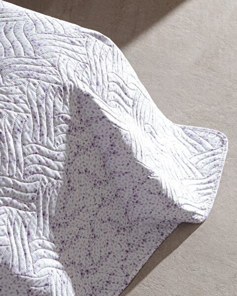 Octave King Size Printed Bedspread - Plum - 4