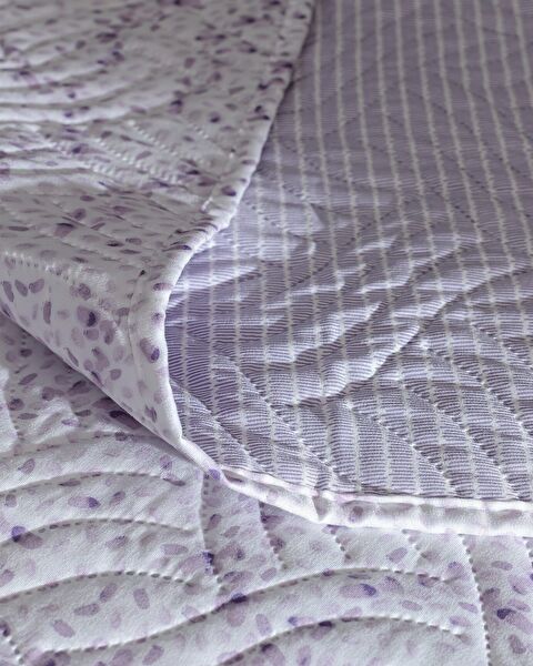 Octave King Size Printed Bedspread - Plum - 5