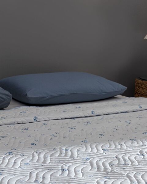 Dace King Size Printed Bedspread - Blue - 3