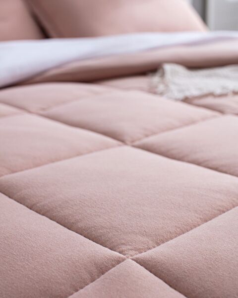 Bobigny King-Size-Baumwoll-Supersoft-Bettdecken-Set – Puder - 6
