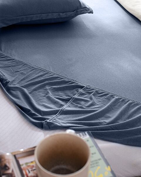 Bobigny King Size SuperSoft Comforter Set - İndigo - 7