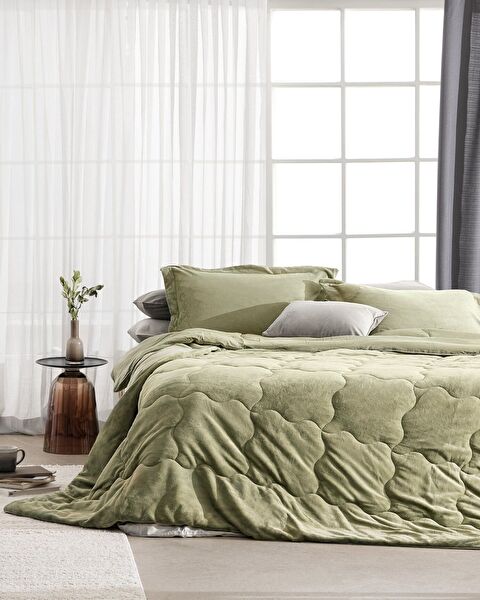 Kaira kingsize dekbedset - kaki - 0