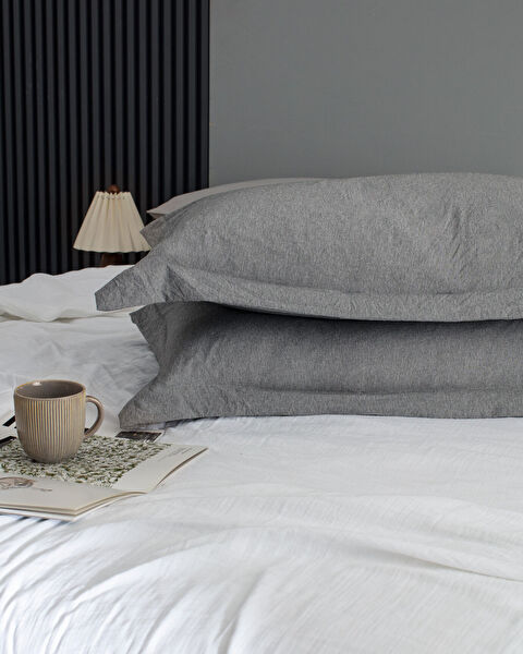 Meleni kingsize dekbedset - grijs - 3