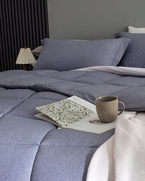 Meleni kingsize dekbedset - Indigo - 2