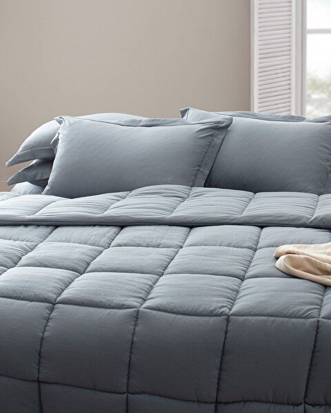 Mona kingsize dekbedset - grijs - 2