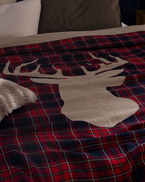 Valensole King Size %100 Pamuk Yatak Örtüsü - Kırmızı - 2