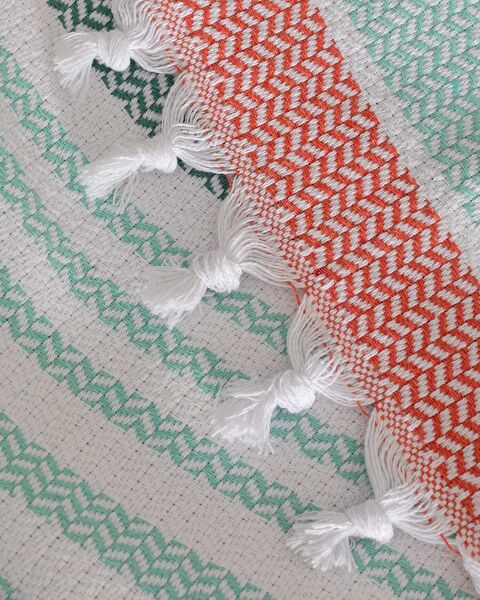 Sheryl eenpersoonsbedsprei - Wit / Mintgroen - 3