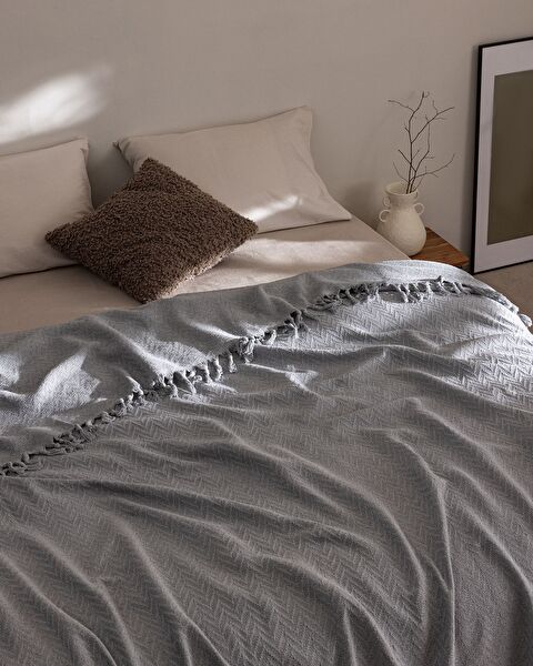 Stephane Single Bedspread - Grey - 3