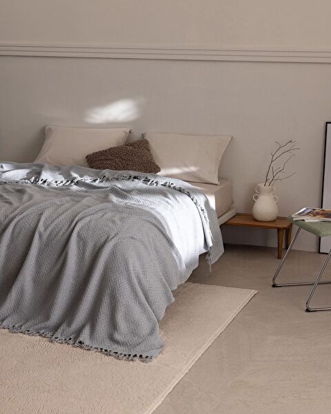 Stephane Single Bedspread - Grey - 1