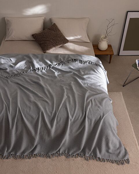 Stephane Single Bedspread - Grey - 2
