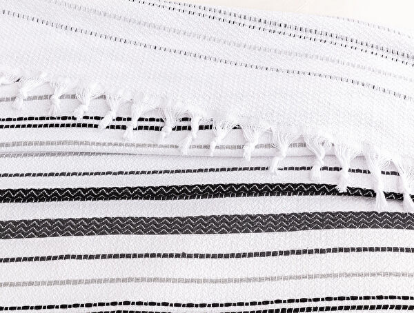 Couvre-lit simple Arjeta - Noir/Gris - 1