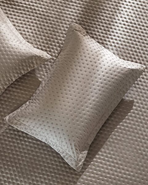 Arles Single Satin Bedspread - Stone - 2