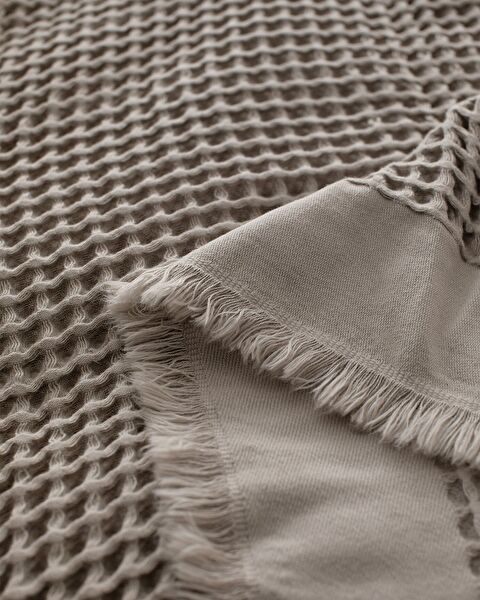 Couvre-lit simple 100 % coton Beatrice - Beige - 4