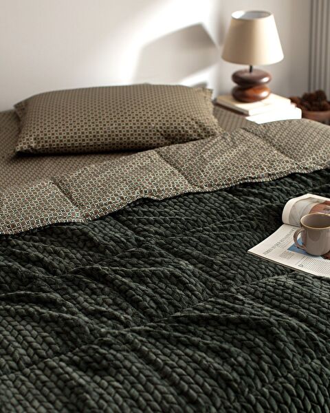 Vincent Wellsoft dekbedset voor één persoon - groen - 1