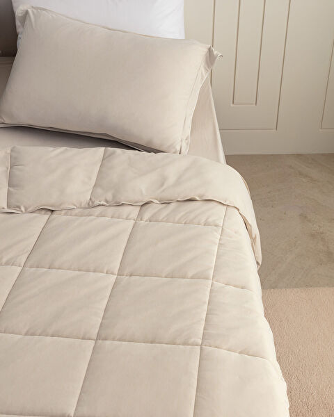 İlus Eenpersoons Bamboe Dekbedset - Beige - 1